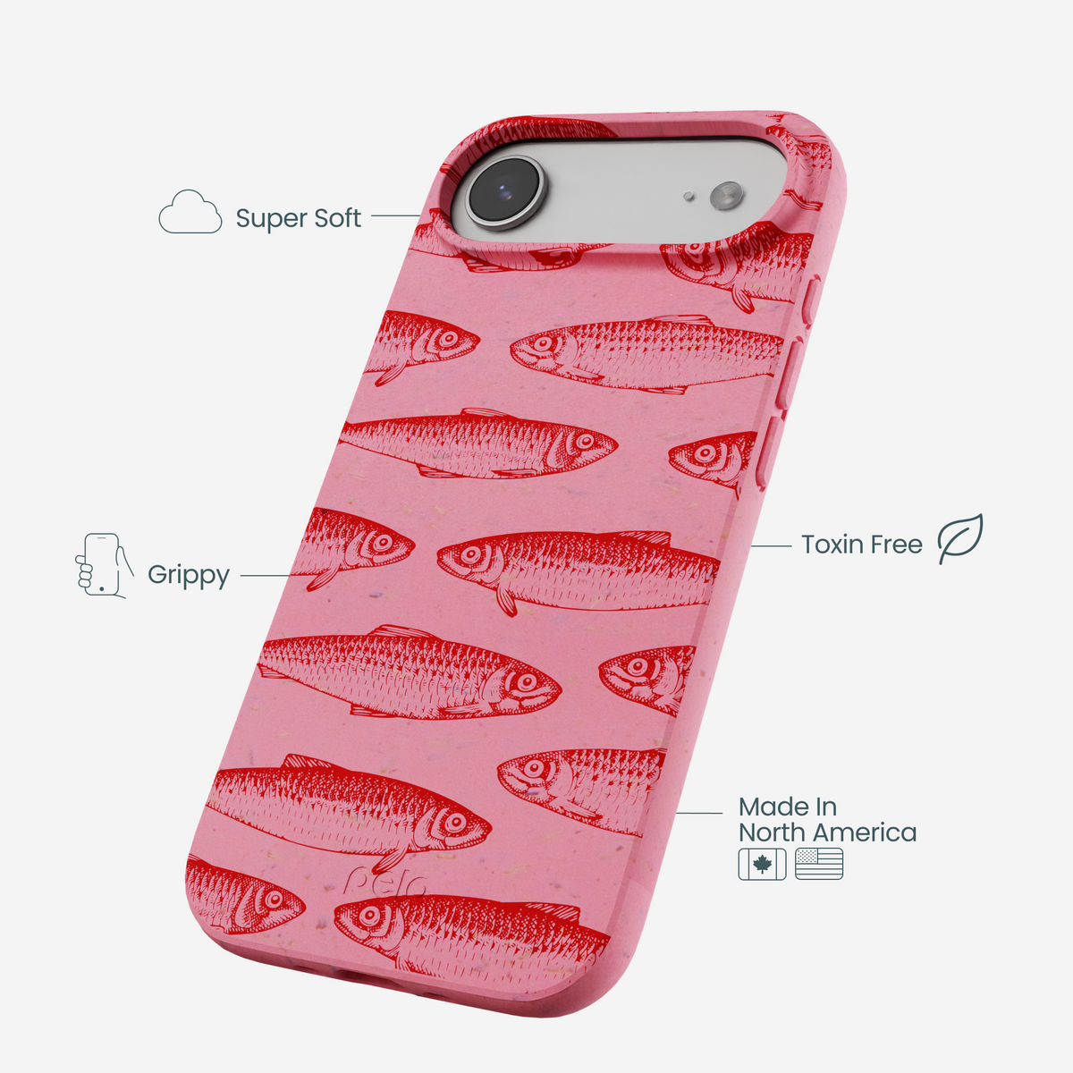 Bubblegum Pink Sardine Stream iPhone Air Case