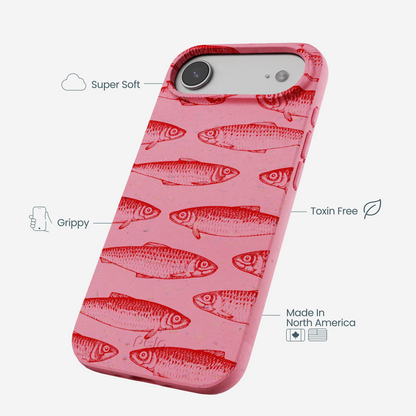 Bubblegum Pink Sardine Stream iPhone Air Case