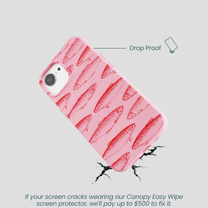 Bubblegum Pink Sardine Stream iPhone 16e/17e Case