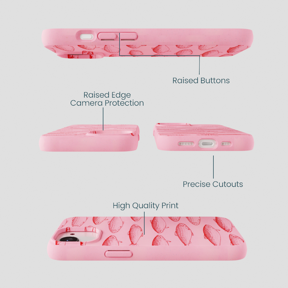 Bubblegum Pink Sardine Stream iPhone 16e/17e Case