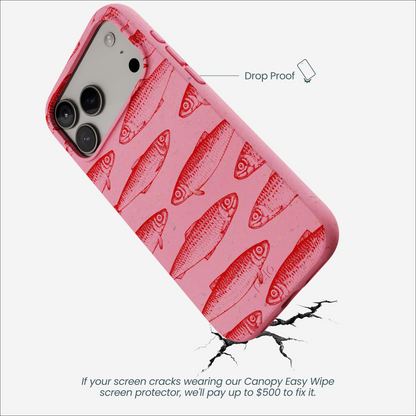 Bubblegum Pink Sardine Stream iPhone 17 Pro Max Case
