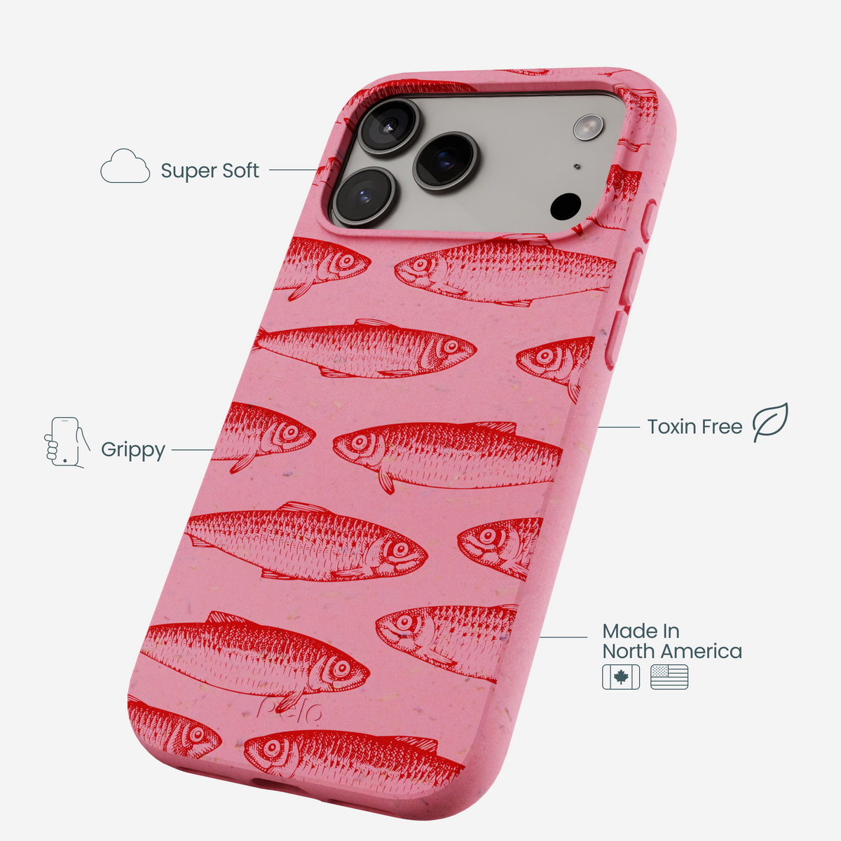 Bubblegum Pink Sardine Stream iPhone 17 Pro Max Case