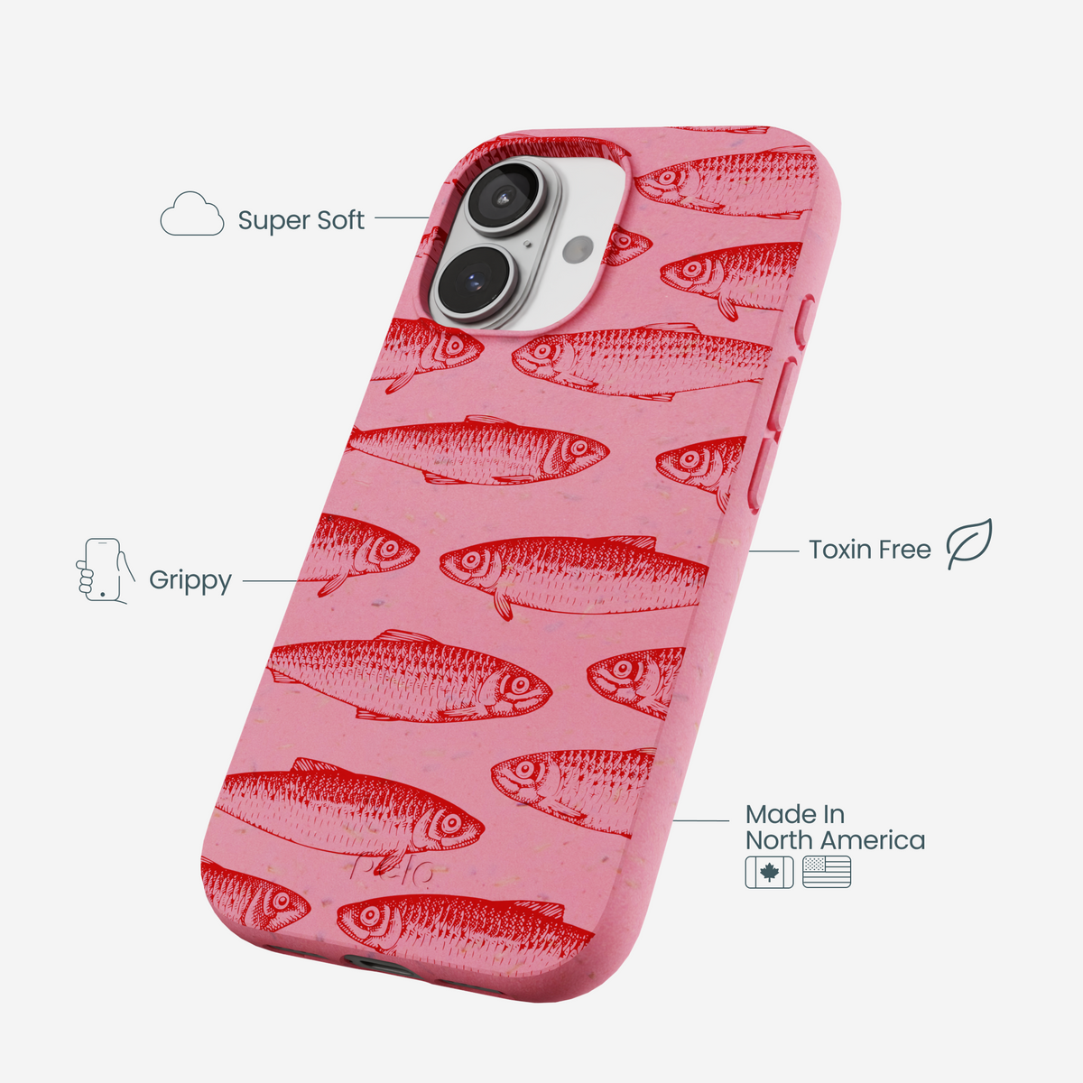 Bubblegum Pink Sardine Stream iPhone 17 Case