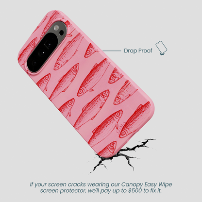 Bubblegum Pink Sardine Stream Google Pixel 10 Pro XL Case