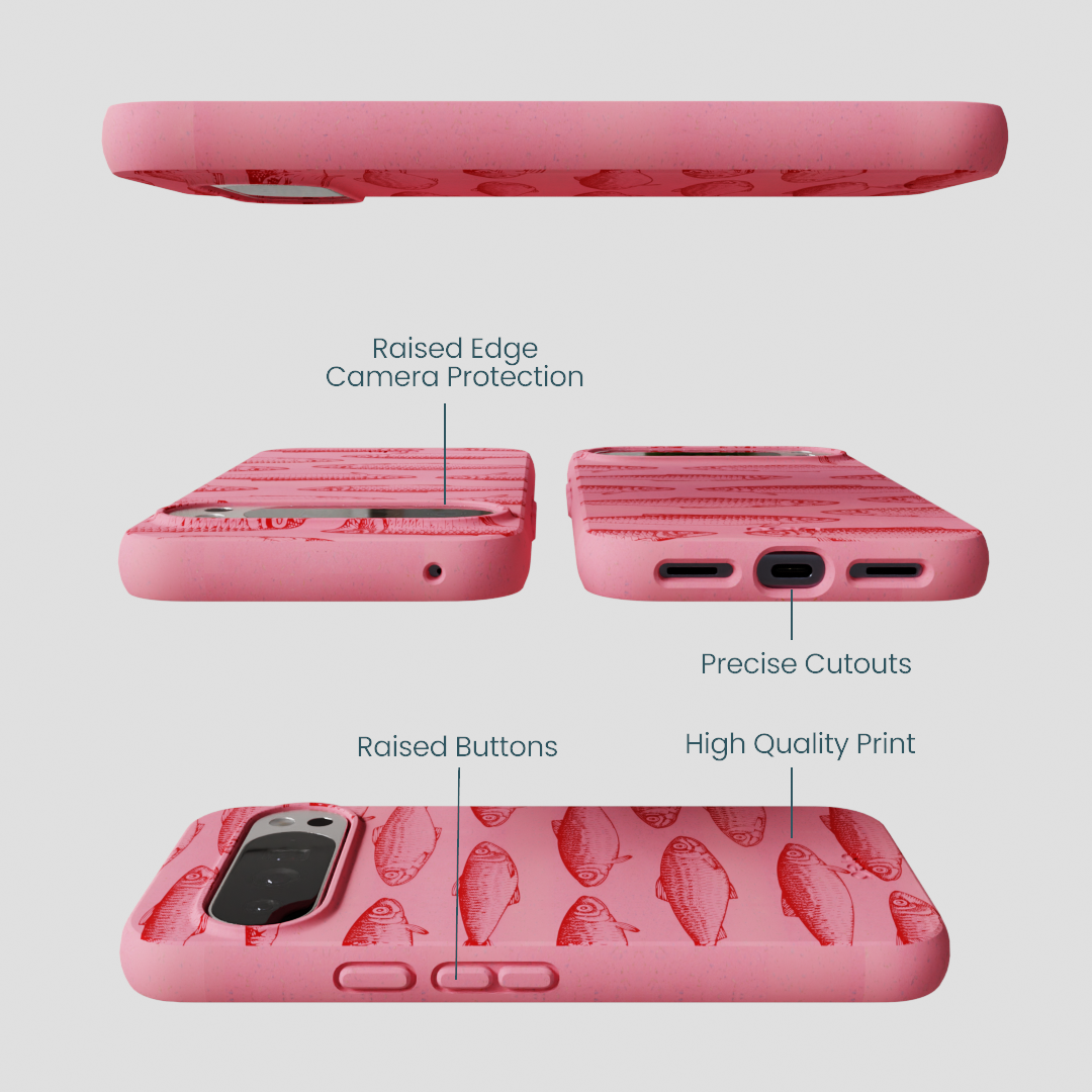 Bubblegum Pink Sardine Stream Google Pixel 10 Pro XL Case
