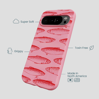 Bubblegum Pink Sardine Stream Google Pixel 10 Pro XL Case