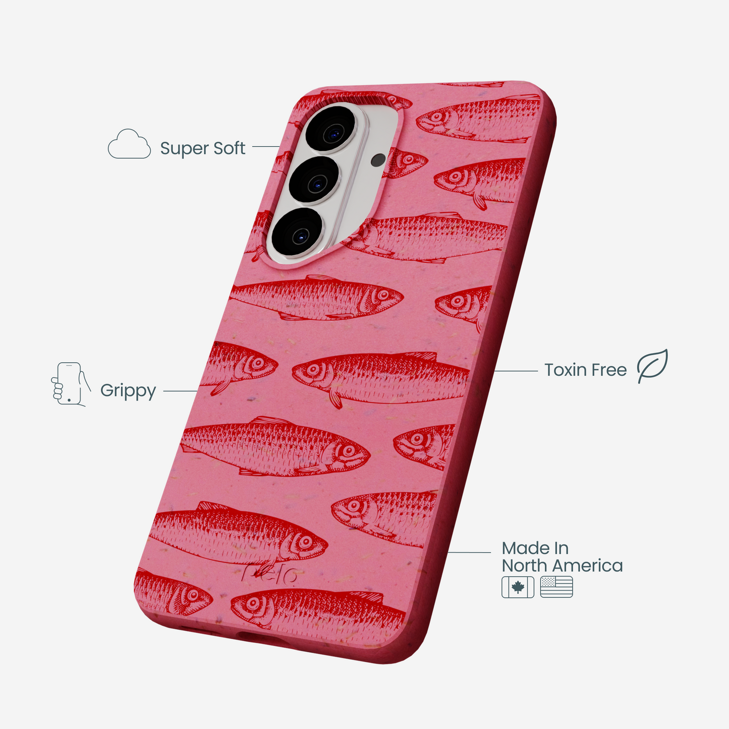 Bubblegum Pink Sardine Stream Samsung Galaxy S26 Case