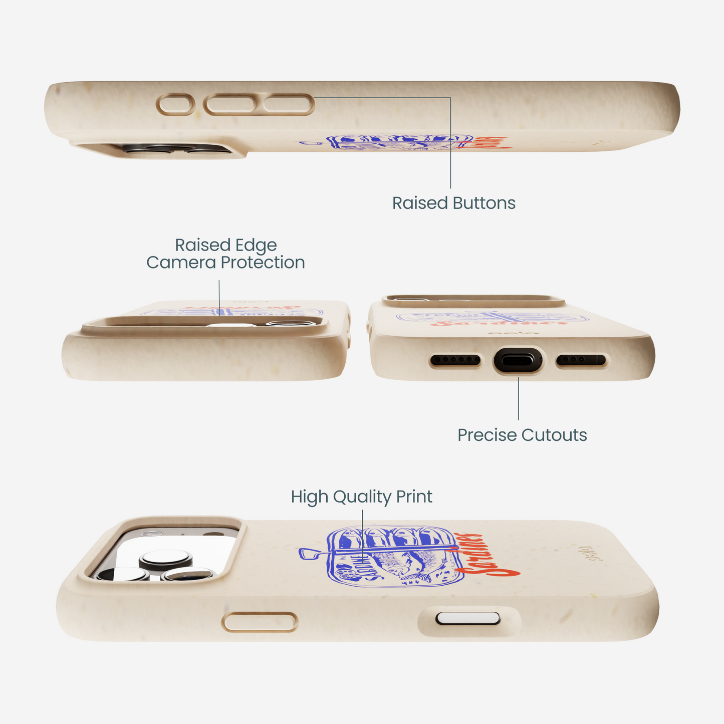 Seashell Sardines iPhone 17 Pro Max Case