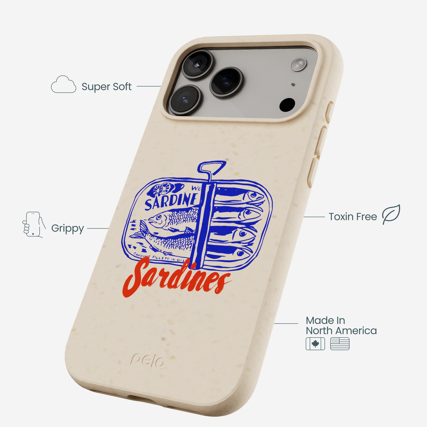 Seashell Sardines iPhone 17 Pro Max Case