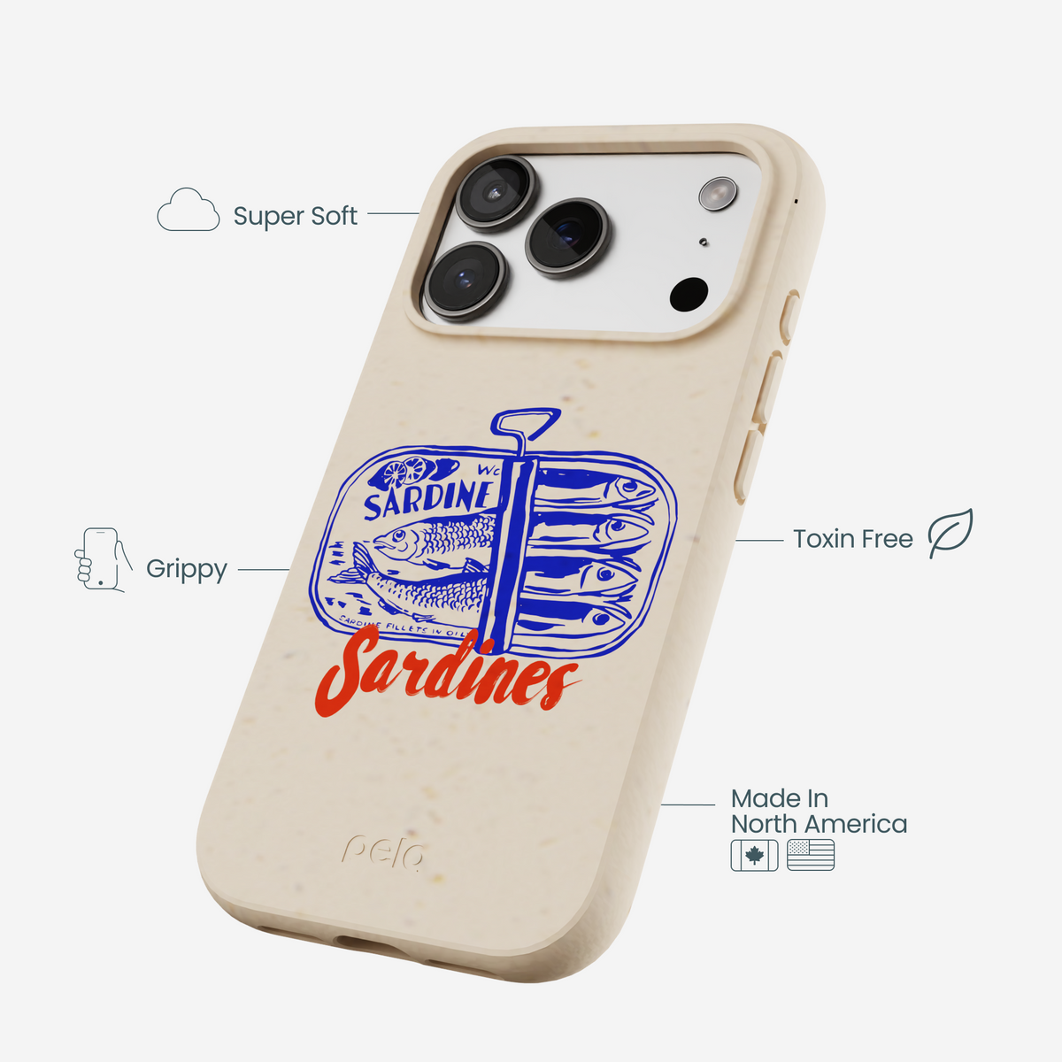 Seashell Sardines iPhone 17 Pro Case