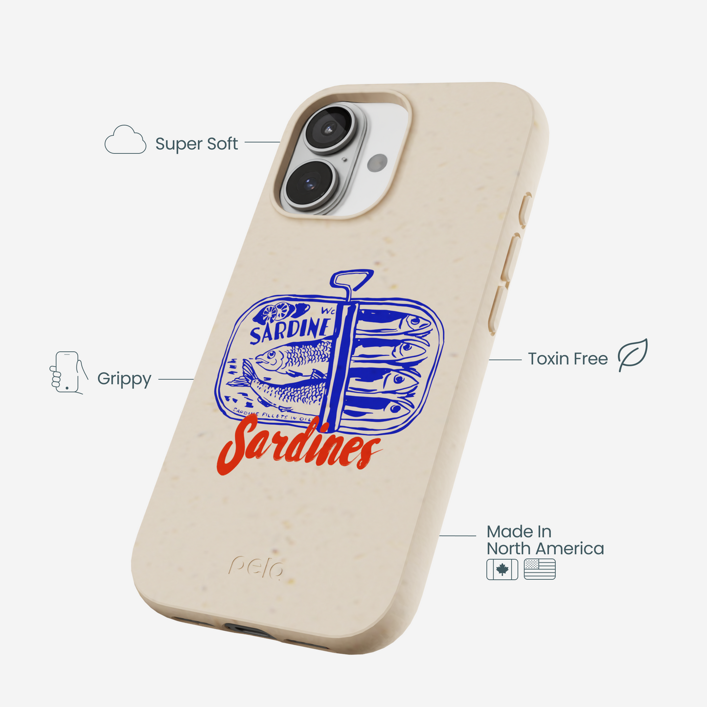 Seashell Sardines iPhone 17 Case