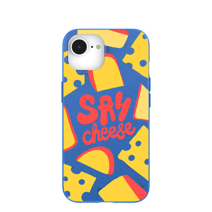 Electric Blue Say Cheese iPhone 16e/17e Case