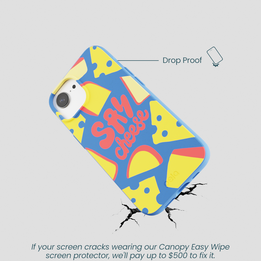 Electric Blue Say Cheese iPhone 16e/17e Case