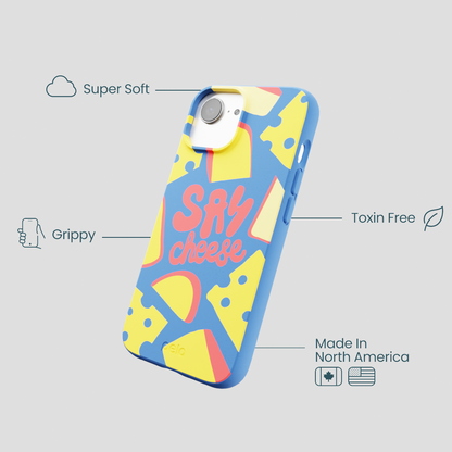 Electric Blue Say Cheese iPhone 16e/17e Case