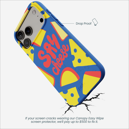Electric Blue Say Cheese iPhone 17 Pro Max Case