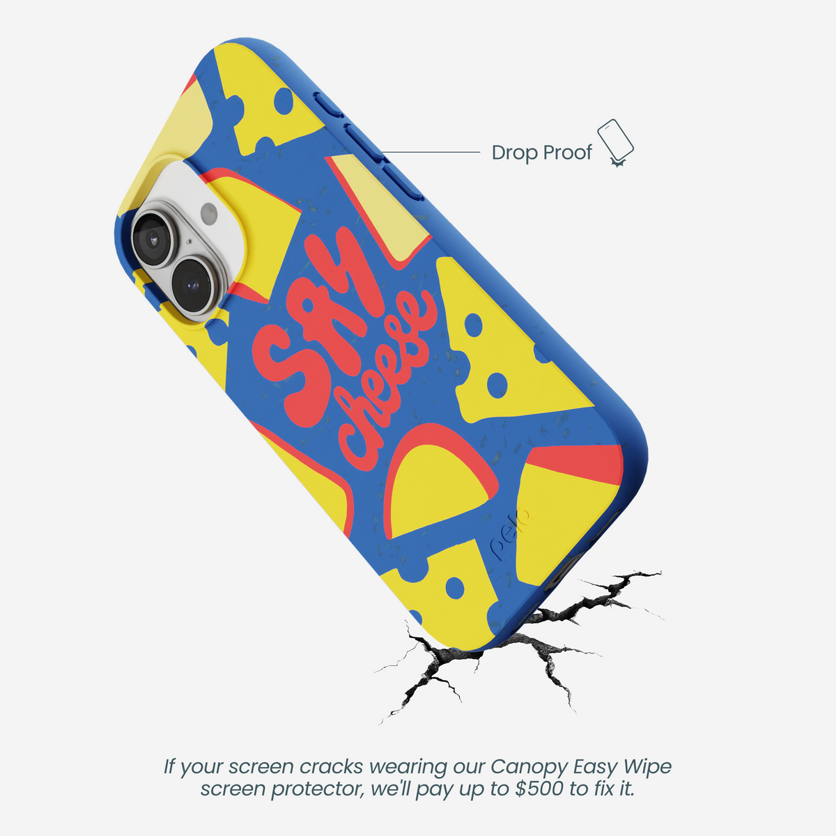 Electric Blue Say Cheese iPhone 17 Case