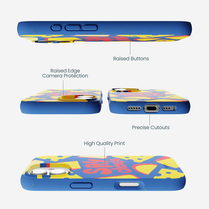 Electric Blue Say Cheese iPhone 17 Case