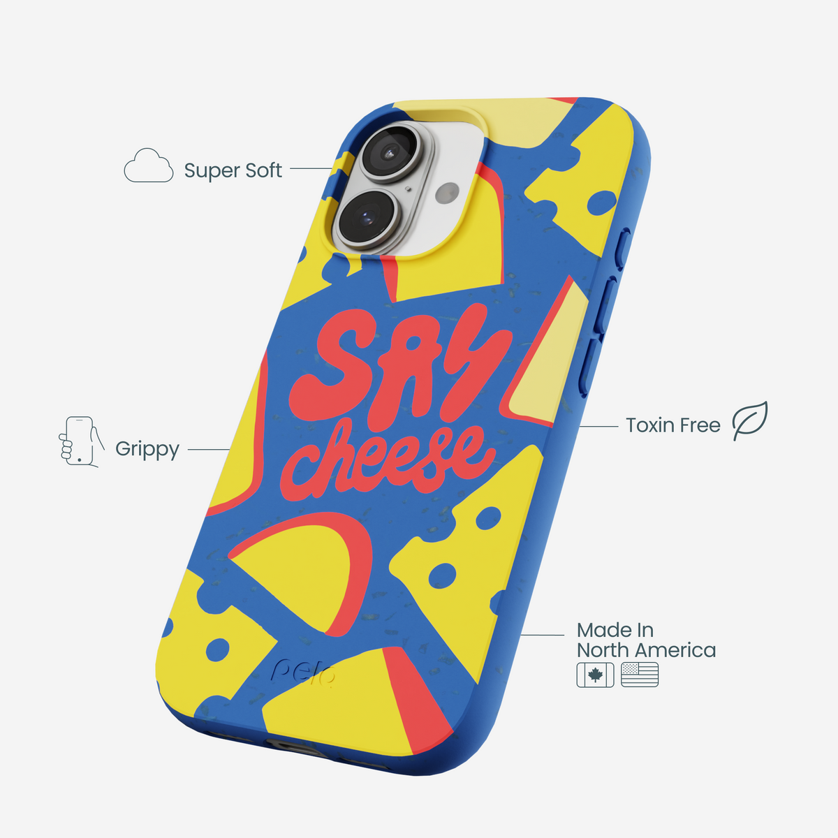 Electric Blue Say Cheese iPhone 17 Case