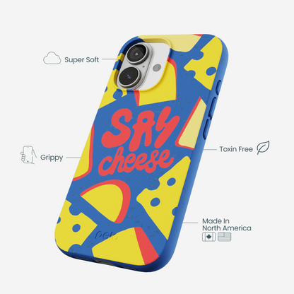 Electric Blue Say Cheese iPhone 17 Case