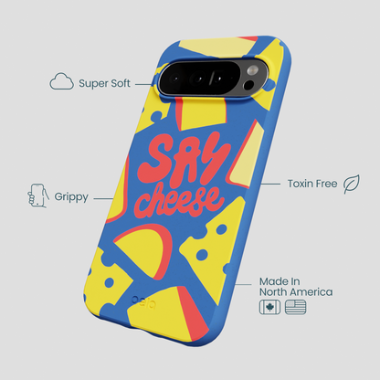 Electric Blue Say Cheese Google Pixel 10 Pro XL Case