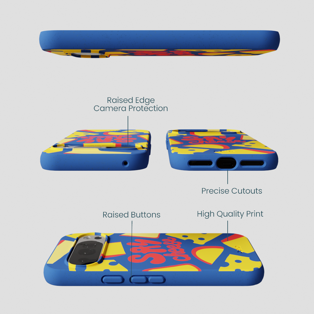 Electric Blue Say Cheese Google Pixel 10/10 Pro Case