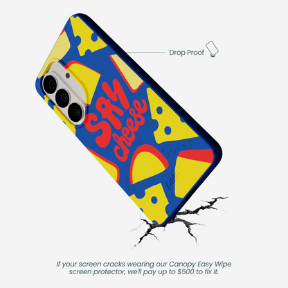 Electric Blue Say Cheese Samsung Galaxy S26 Case