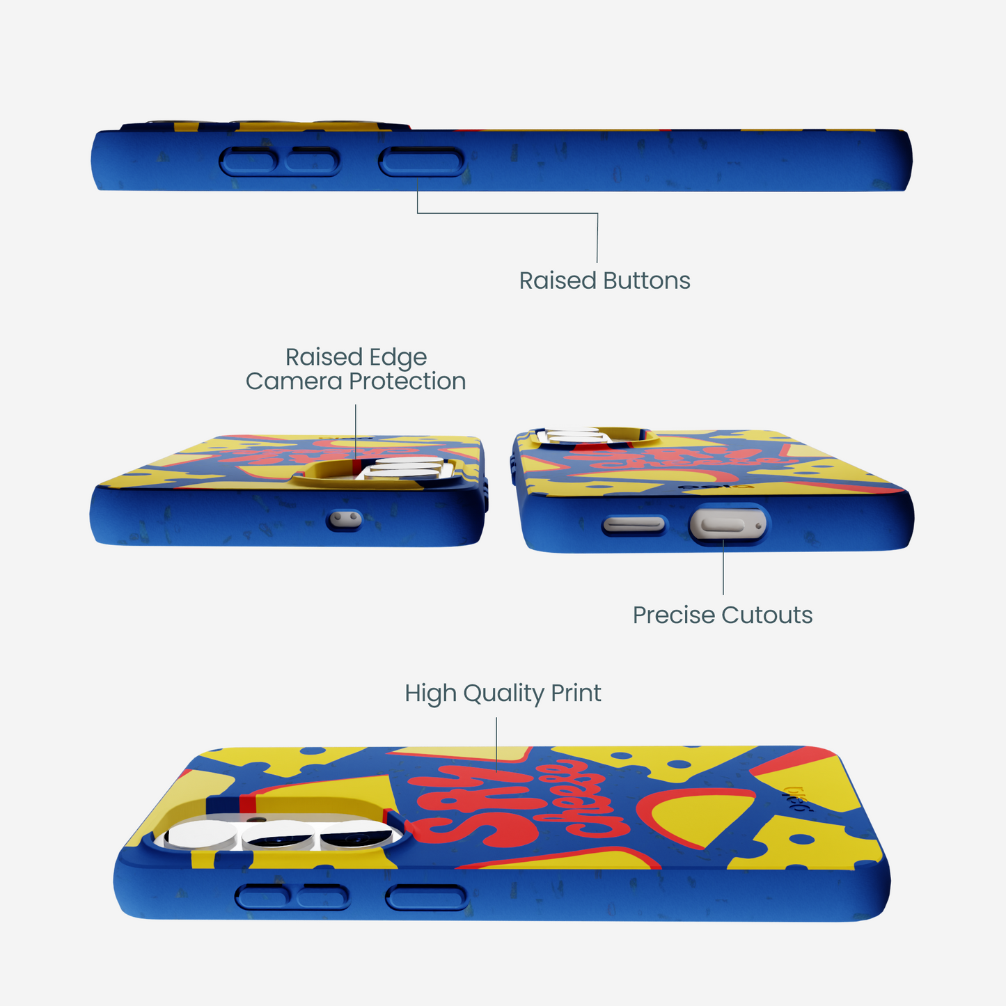 Electric Blue Say Cheese Samsung Galaxy S26 Case