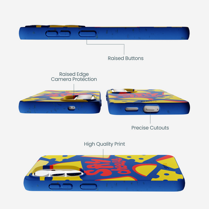 Electric Blue Say Cheese Samsung Galaxy S26 Case