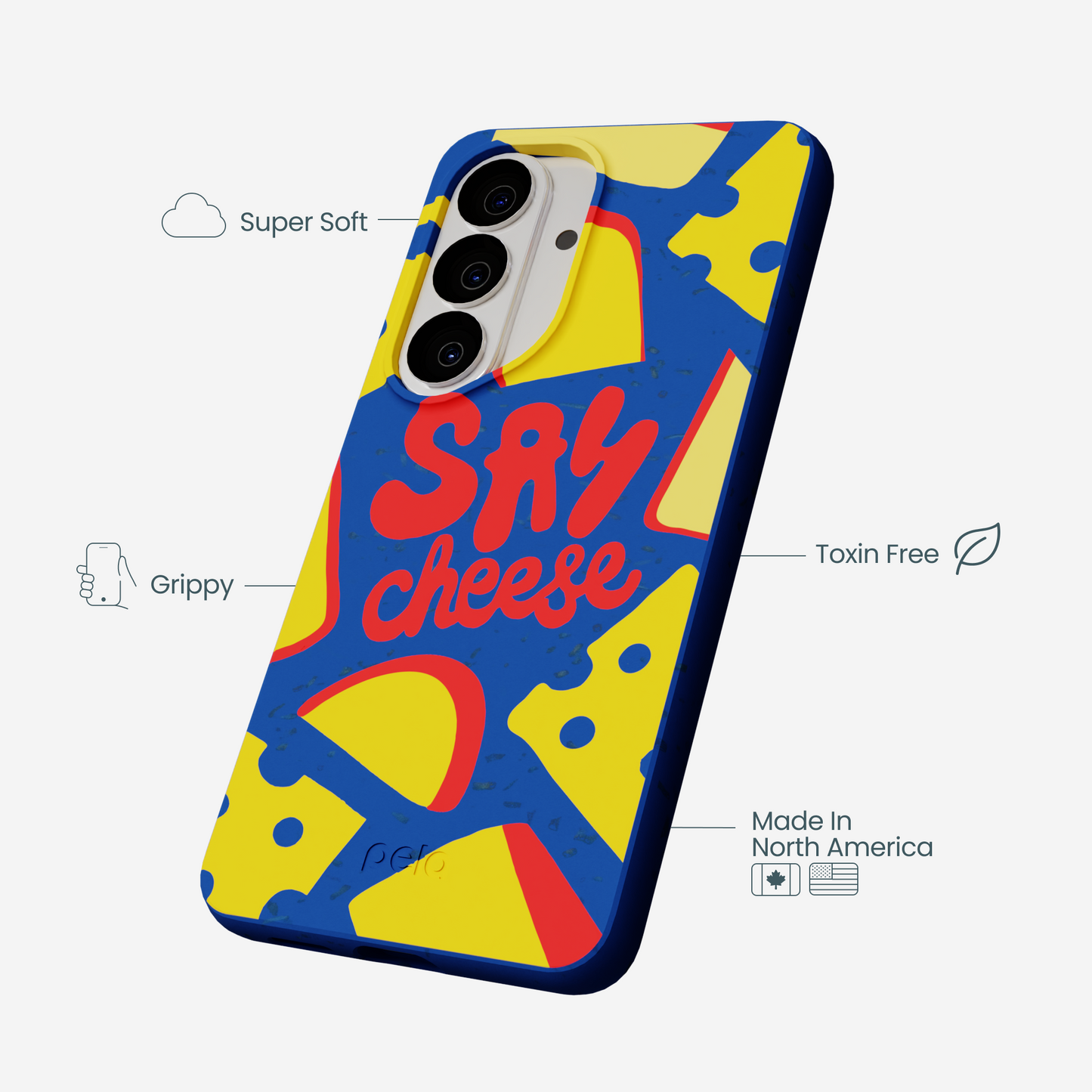 Electric Blue Say Cheese Samsung Galaxy S26 Case