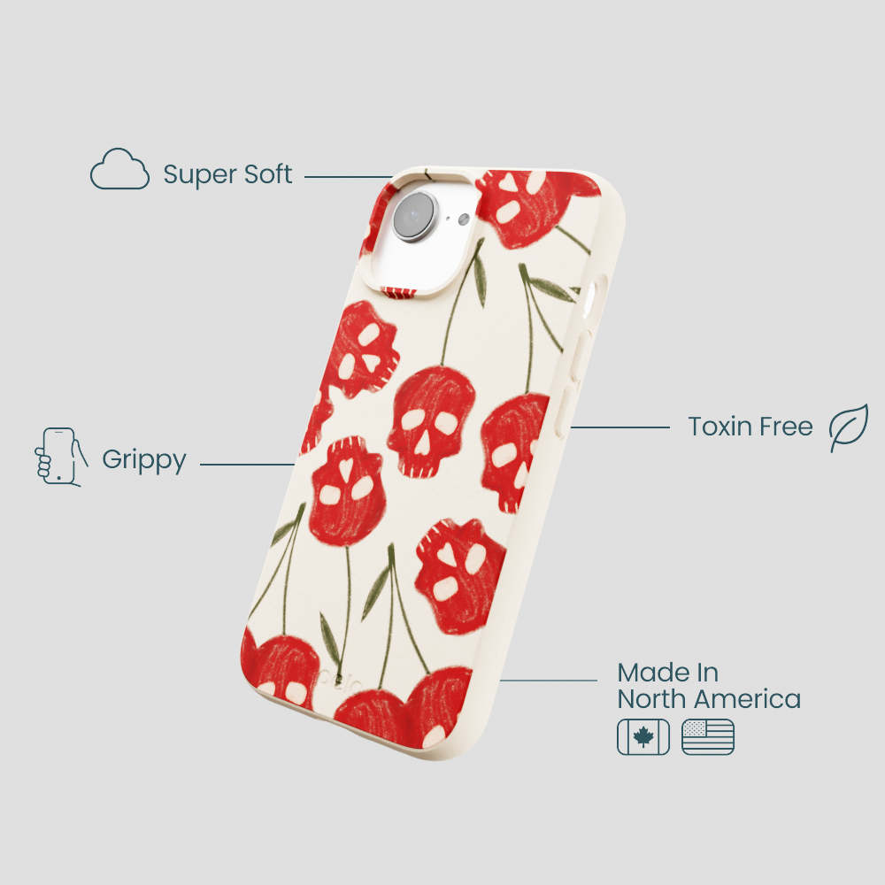Seashell Scary Cherry iPhone 16e/17e Case
