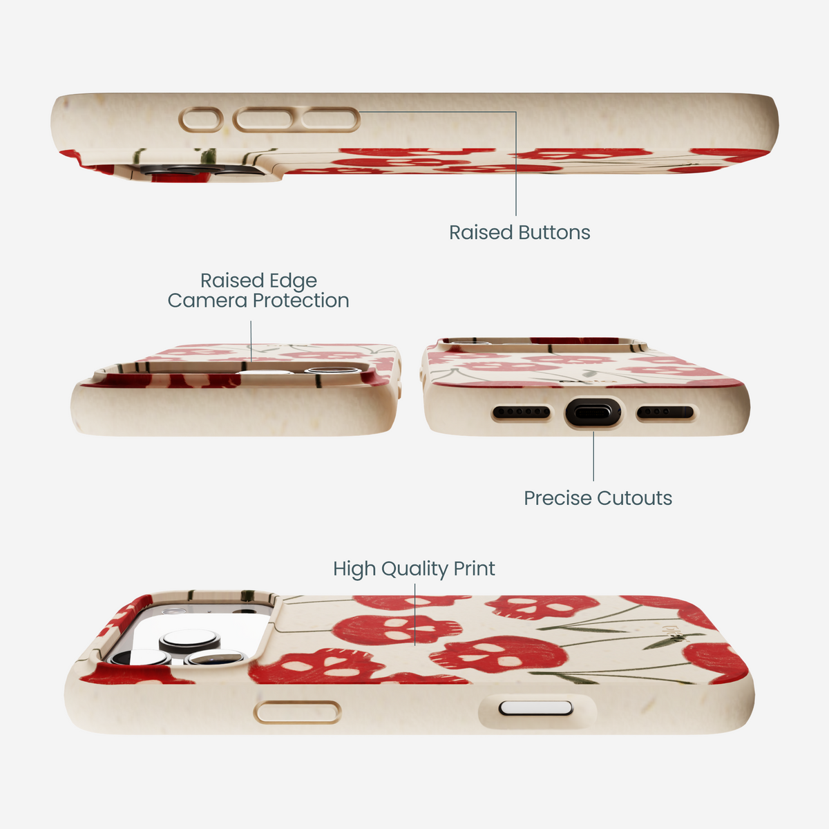 Seashell Scary Cherry iPhone 17 Pro Max Case