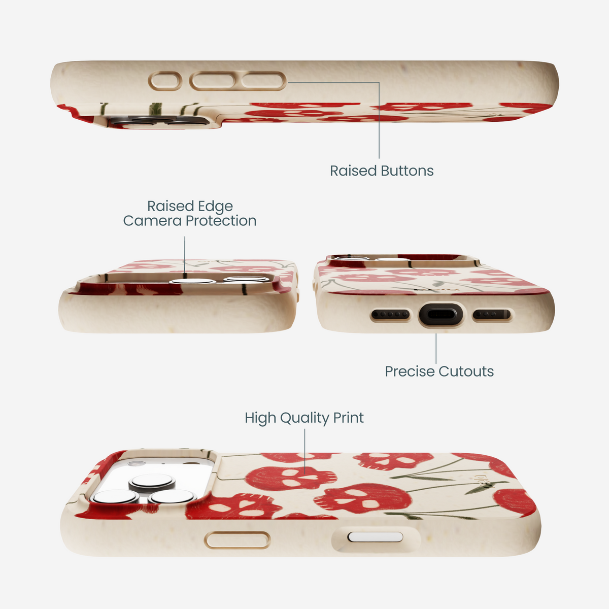 Seashell Scary Cherry iPhone 17 Pro Case