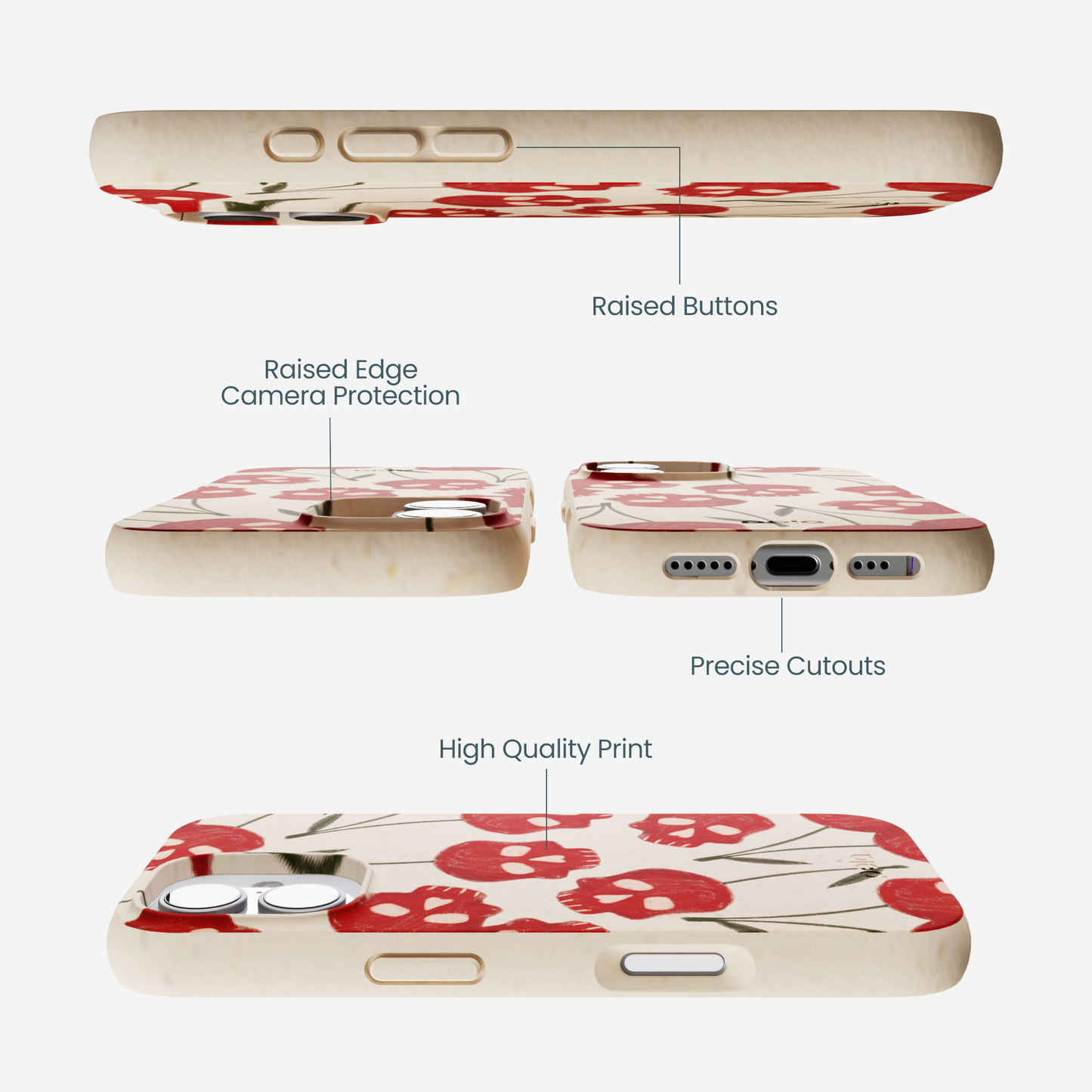 Seashell Scary Cherry iPhone 17 Case