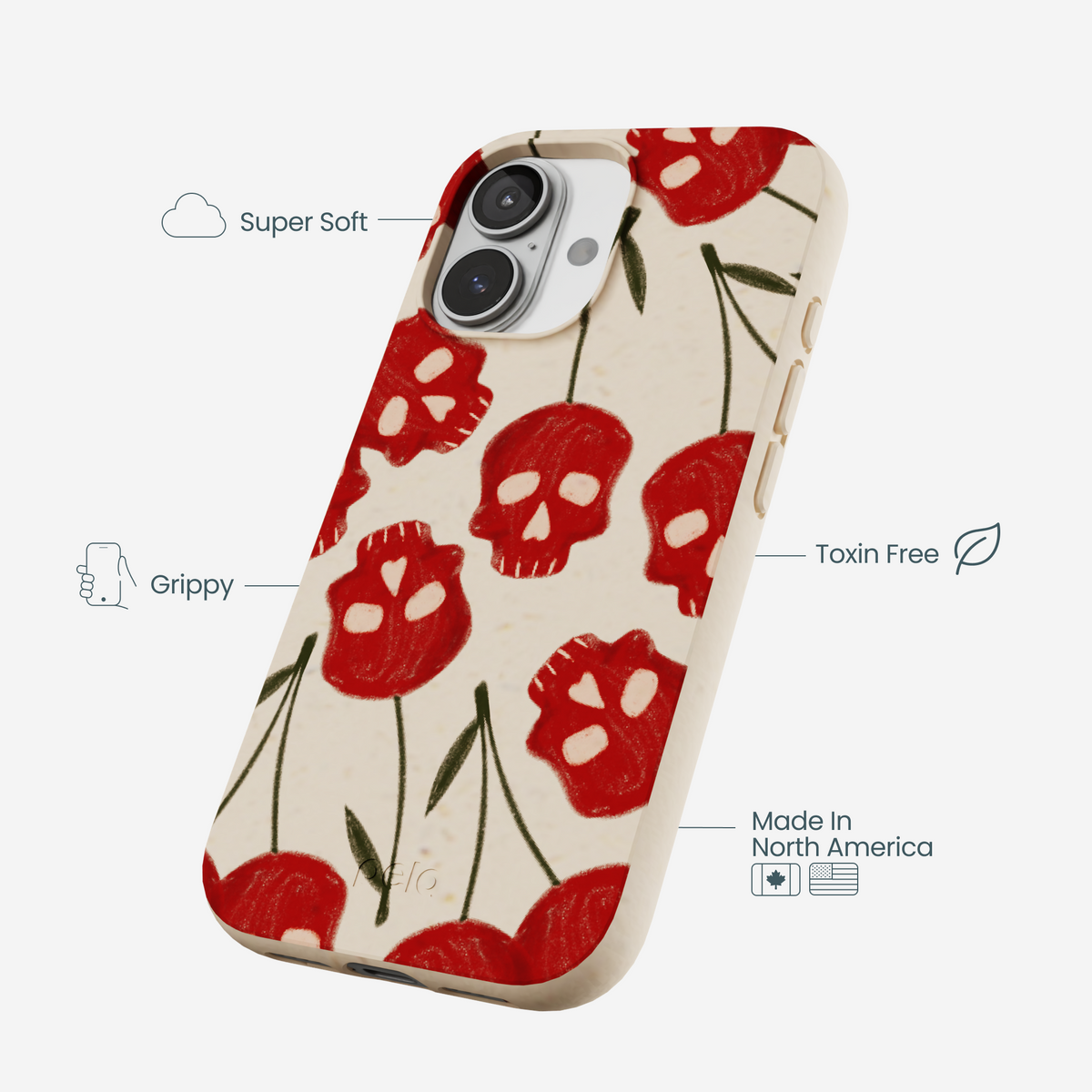 Seashell Scary Cherry iPhone 17 Case