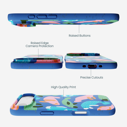 Electric Blue Sea Cows iPhone Air Case