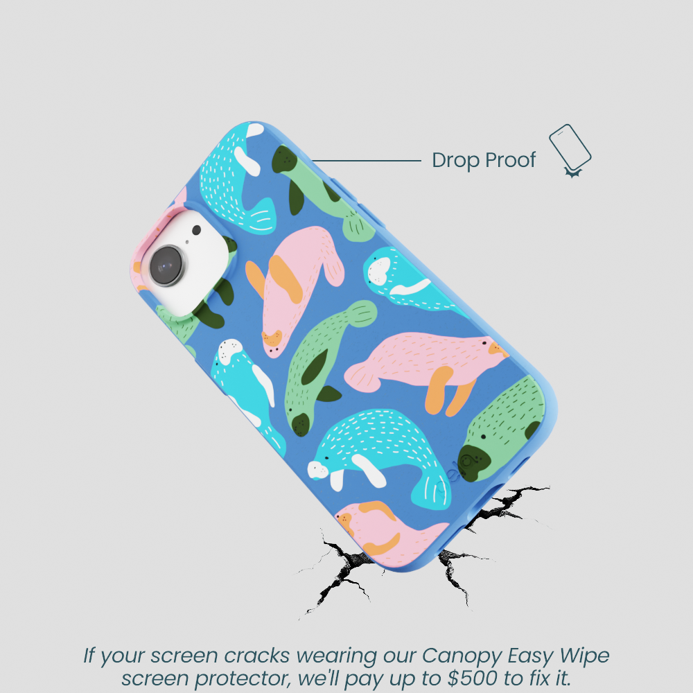 Electric Blue Sea Cows iPhone 16e/17e Case
