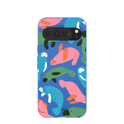 Electric Blue Sea Cows Google Pixel 10 Pro XL Case