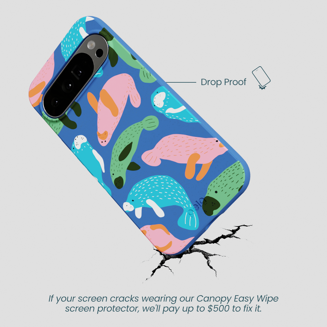 Electric Blue Sea Cows Google Pixel 10 Pro XL Case