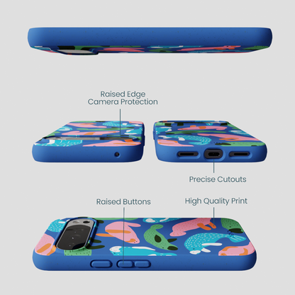 Electric Blue Sea Cows Google Pixel 10 Pro XL Case