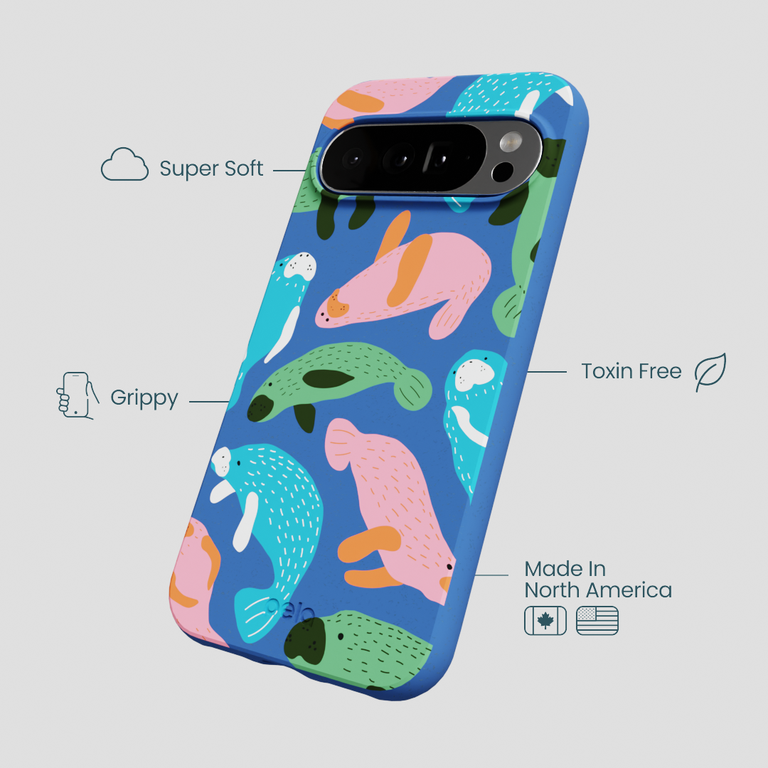 Electric Blue Sea Cows Google Pixel 10 Pro XL Case