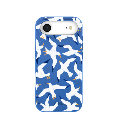 Electric Blue Seagulls iPhone Air Case