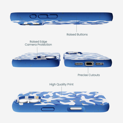 Electric Blue Seagulls iPhone 17 Case