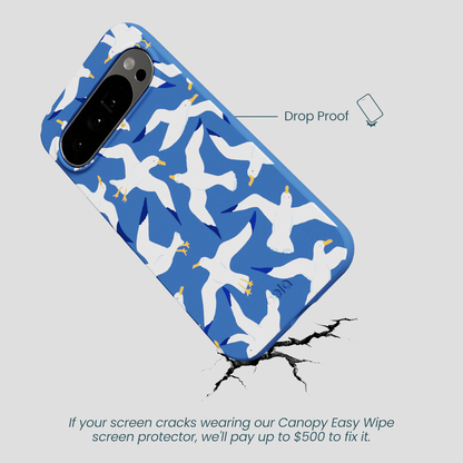 Electric Blue Seagulls Google Pixel 10 Pro XL Case