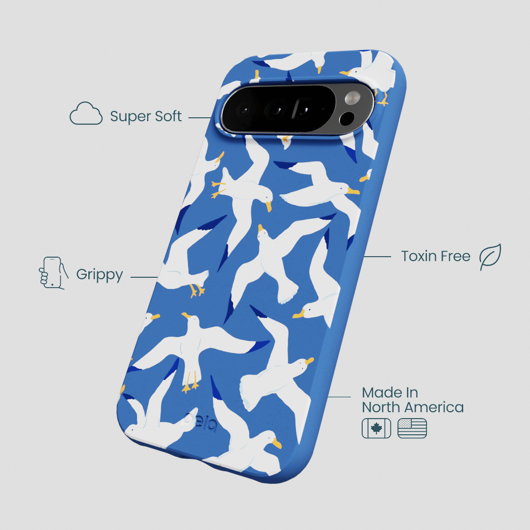Electric Blue Seagulls Google Pixel 10 Pro XL Case