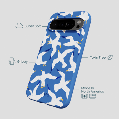 Electric Blue Seagulls Google Pixel 10 Pro XL Case