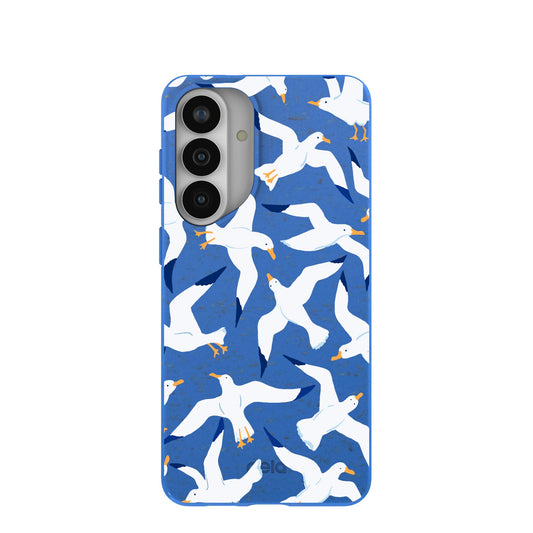 Electric Blue Seagulls Samsung Galaxy S26+(Plus) Case