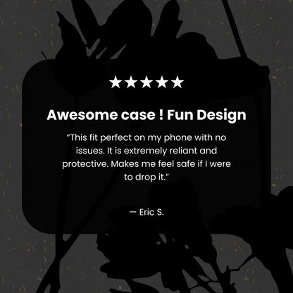Black Shadow Petals iPhone 17 Pro Case