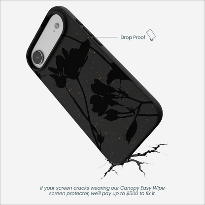 Black Shadow Petals iPhone Air Case