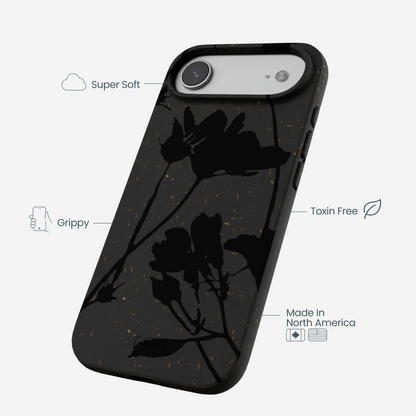 Black Shadow Petals iPhone Air Case