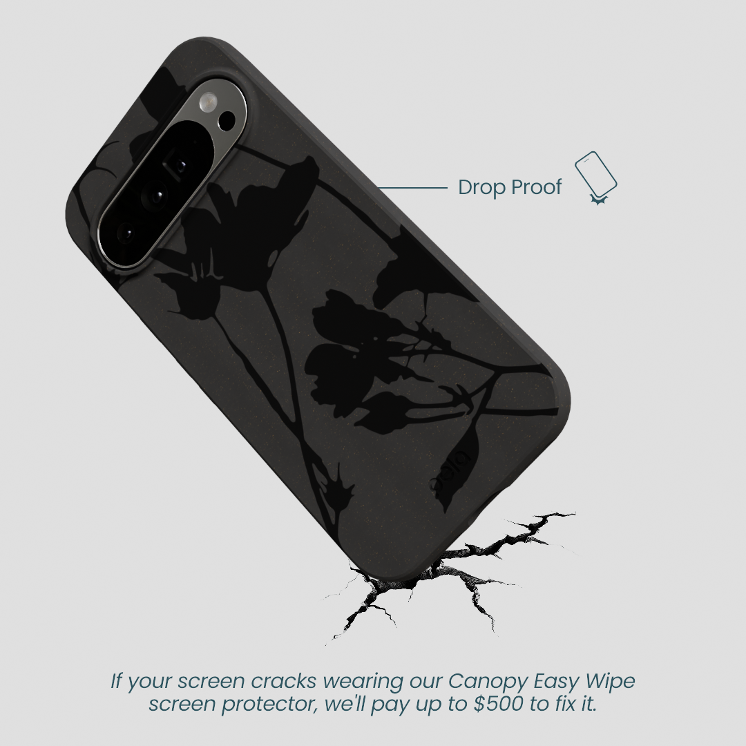 Black Shadow Petals Google Pixel 10 Pro XL Case